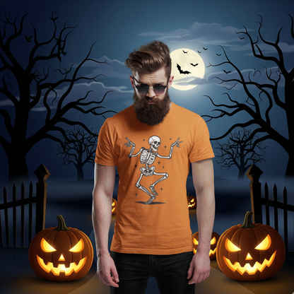 Spooky Dancing Skeleton Halloween Unisex T-Shirt