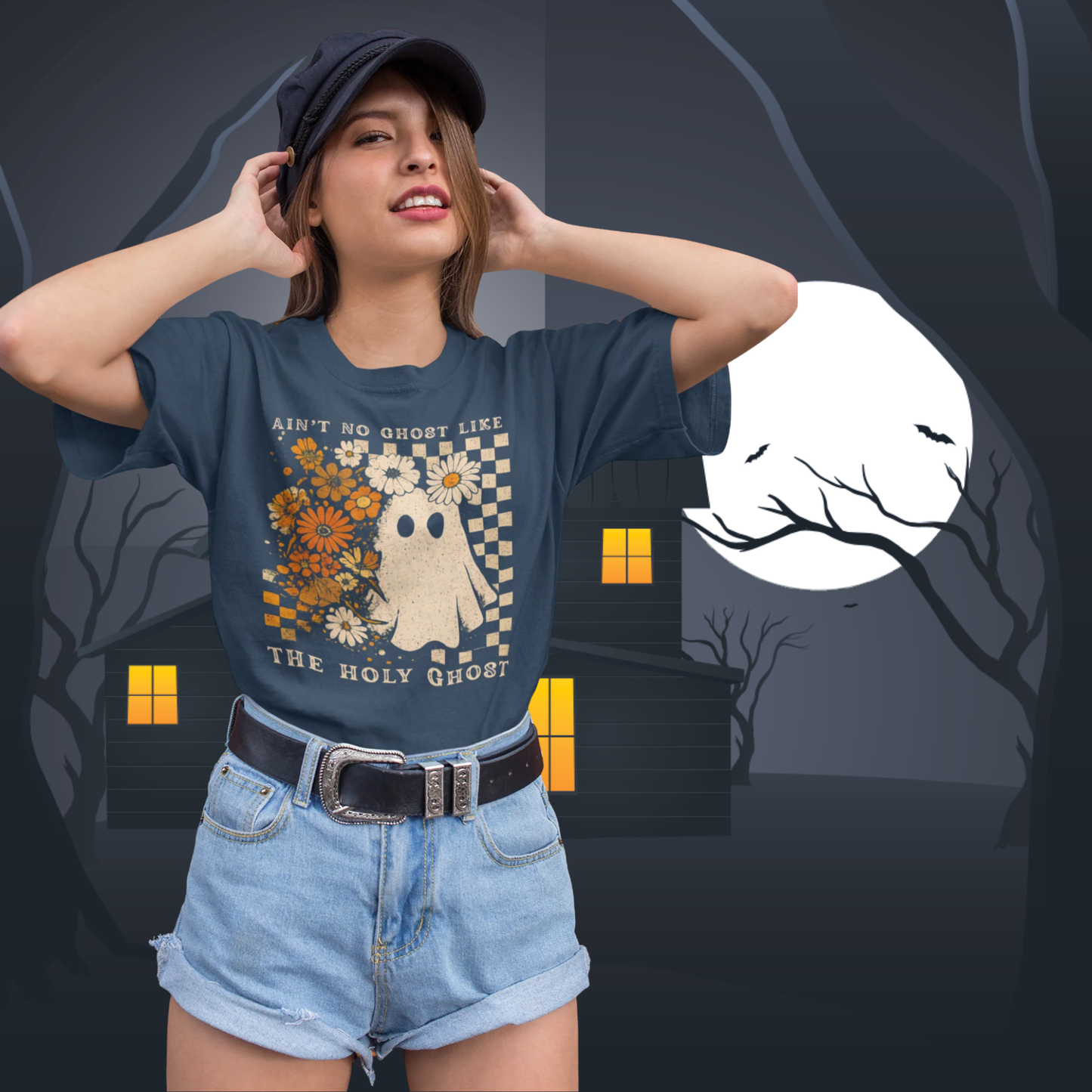 Holy Ghost Halloween Shirt – Ain’t No Ghost Like The Holy Ghost Tee | Christian Halloween Graphic Tee, Fall Faith Shirt, Spooky Season Outfit