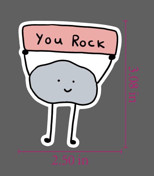 You Rock Sticker, cute sticker, you rock sticker, You Rock vinyl sticker, funny sticker