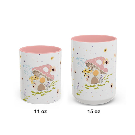 Enchanting Mushroom House Coffee Mug (11oz/15oz) 4 Colors