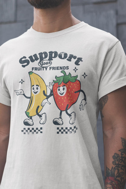 Rainbow Fruitopia Unisex Garment-Dyed T-shirt, LGBTQ Support, Funny Tee, Vibrant Tee, Pride Shirt, Fruit Lover Gift, LGBTQ Pride Apparel