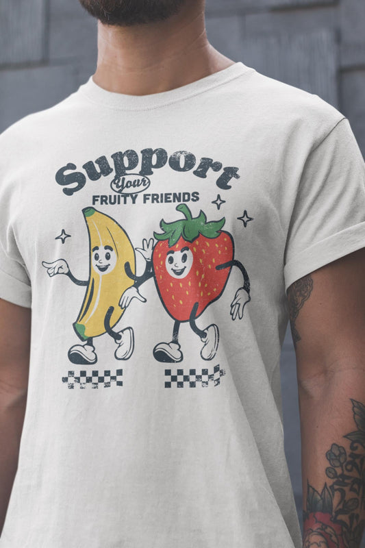 Rainbow Fruitopia Unisex Garment-Dyed T-shirt, LGBTQ Support, Funny Tee, Vibrant Tee, Pride Shirt, Fruit Lover Gift, LGBTQ Pride Apparel