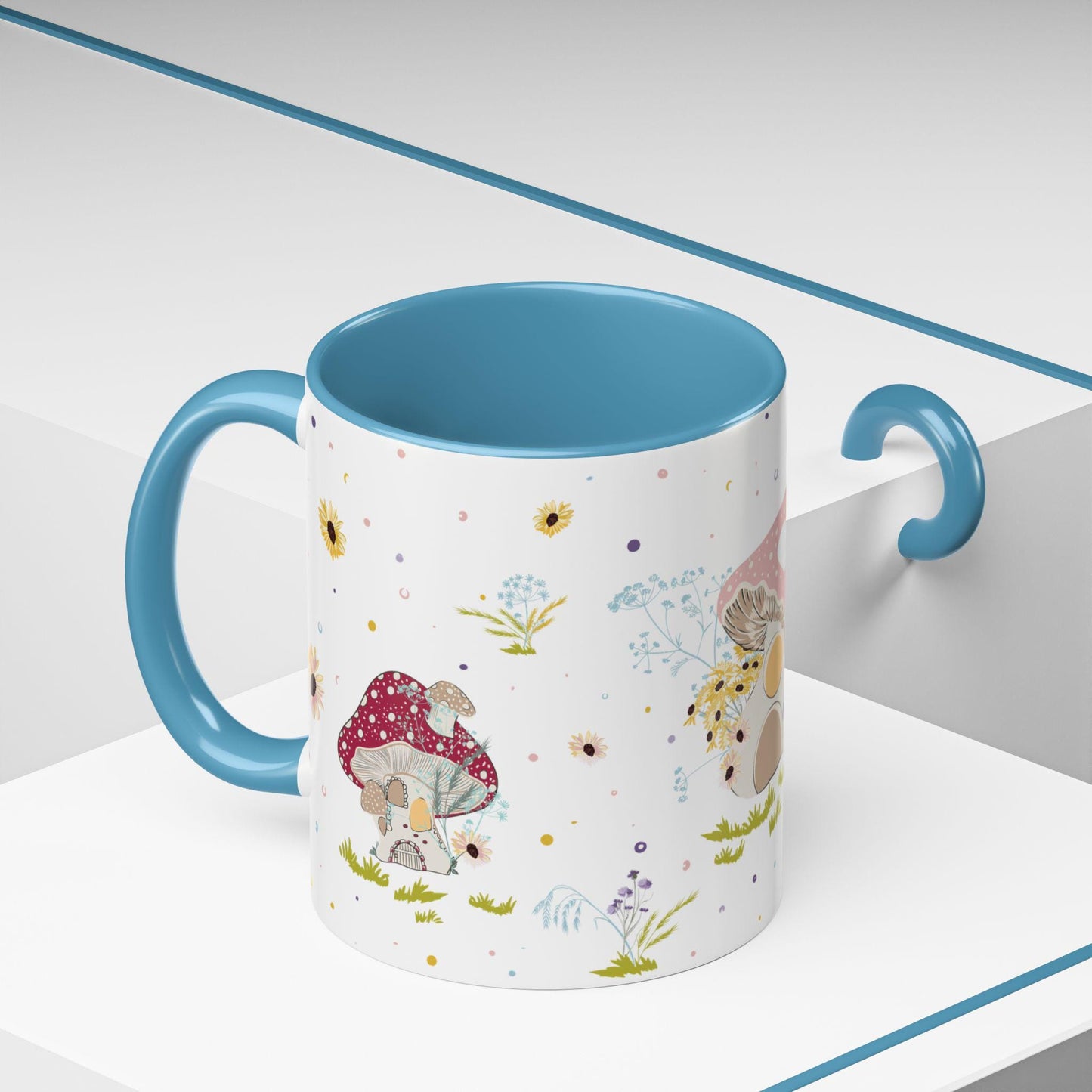 Enchanting Mushroom House Coffee Mug (11oz/15oz) 4 Colors