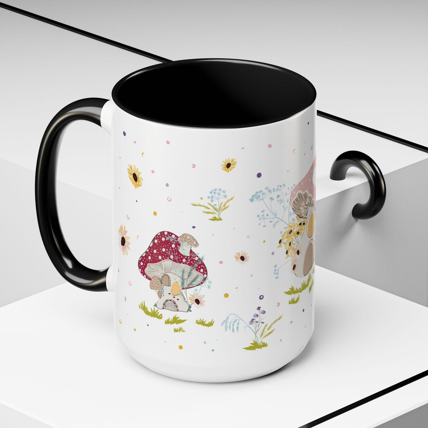 Enchanting Mushroom House Coffee Mug (11oz/15oz) 4 Colors
