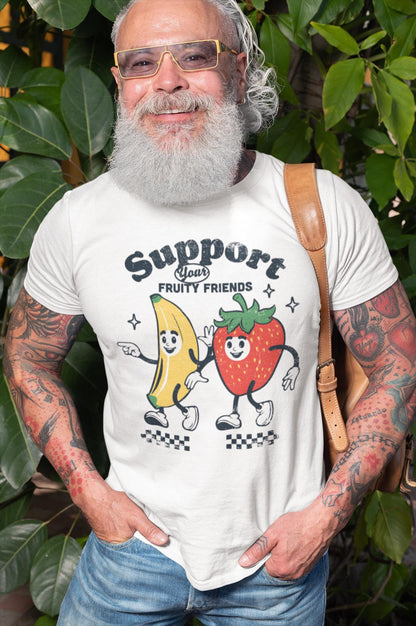 Rainbow Fruitopia Unisex Garment-Dyed T-shirt, LGBTQ Support, Funny Tee, Vibrant Tee, Pride Shirt, Fruit Lover Gift, LGBTQ Pride Apparel