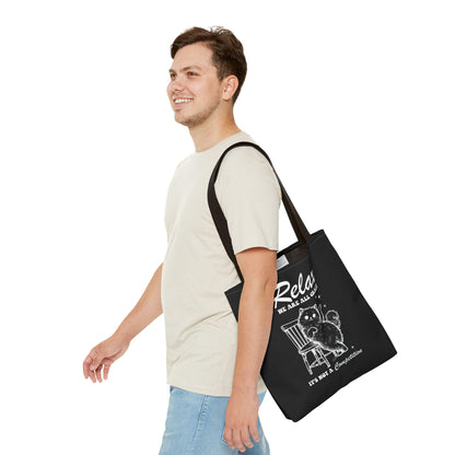 Funny Tote Bag, Relax We Are All Crazy, Gift for Cat Owner, Not a Competition, Reusable Shopping Bag, Canvas Tote