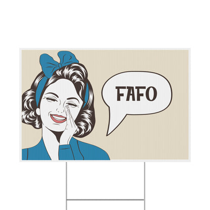 FAFO Yard Sign, Anti-Trump Plastic Yard Sign, Durable Protest Sign