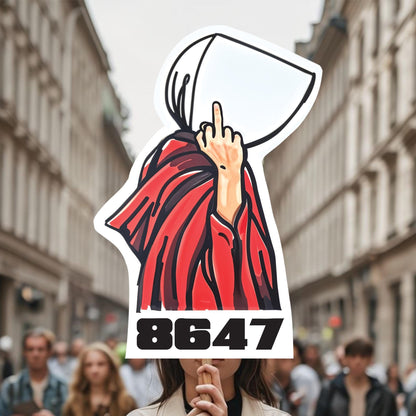 8647 Anti Trump Protest Sign, Resist the 47th!" Big Face on a Stick, Big Face Cut Out, Head on a stick.  - 4 sizes