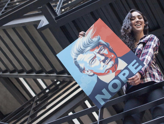 Nope To Trump Protest Sign, Anti Trump Resistance, No To Fascism
