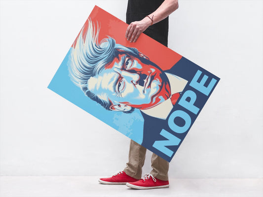 Nope To Trump Protest Sign, Anti Trump Resistance, No To Fascism