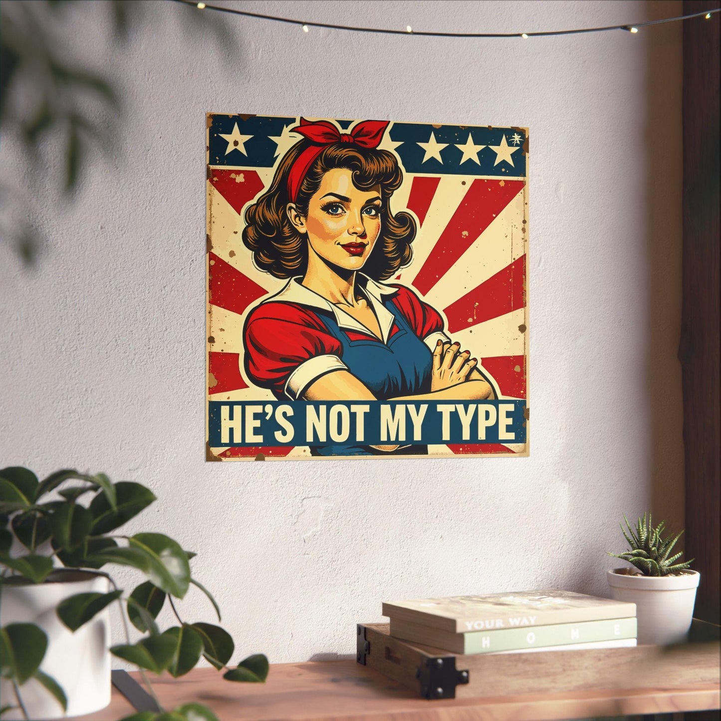 He's not my type, anti trump poster, Matte Vertical Posters, anti trump poster - subtle, political rally poster, DIY protest poster