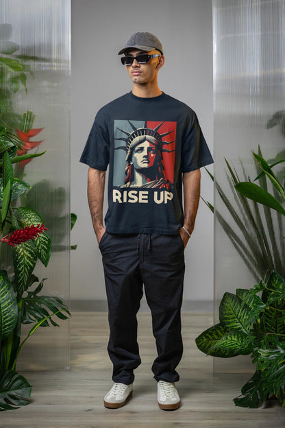Rise Up Statue of Liberty -Anti Trump Political Protest Unisex T-shirt