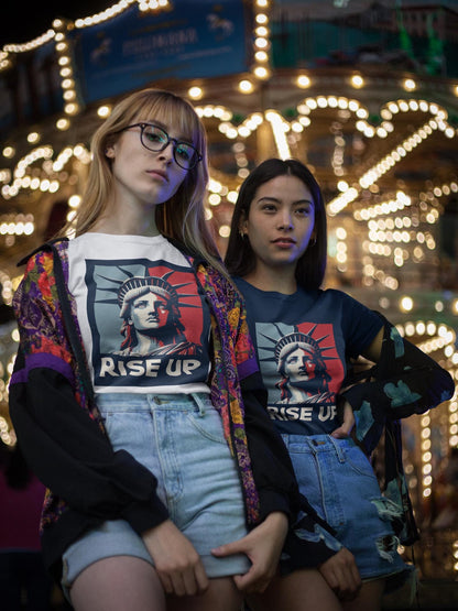 Rise Up Statue of Liberty -Anti Trump Political Protest Unisex T-shirt