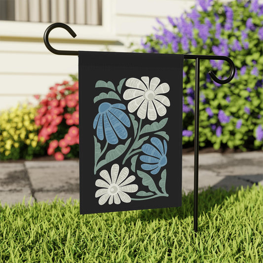 Trump Sucks Subtle Flower Design (Blue and Green) Yard Flag
