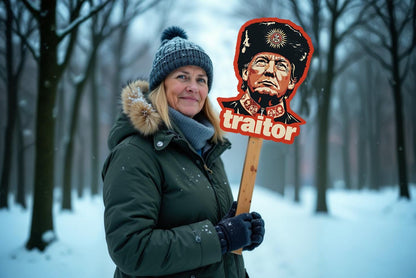 Anti Trump Traitor Protest Sign, Big Face on a Stick, Big Face Cut Out, Head on a stick.  - 4 sizes