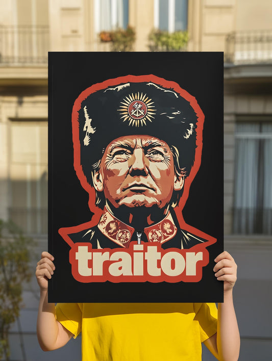 Trump Traitor Poster, Foam Board Protest Sign, Anti Trump Resistance, No To Fascism, Political Activist Poster, Rally Banner, Protest Poster