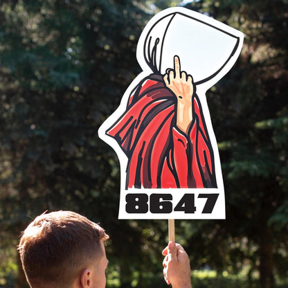 8647 Anti Trump Protest Sign, Resist the 47th!" Big Face on a Stick, Big Face Cut Out, Head on a stick.  - 4 sizes