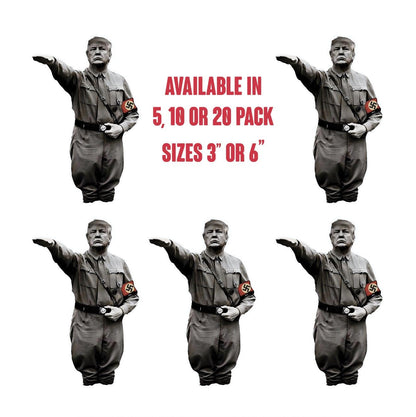 Pack of 5  Hitler Trump Salute Vinyl Sticker, Anti Trump Sticker, No To Fascism, Political Activist vinyl sticker, funny sticker