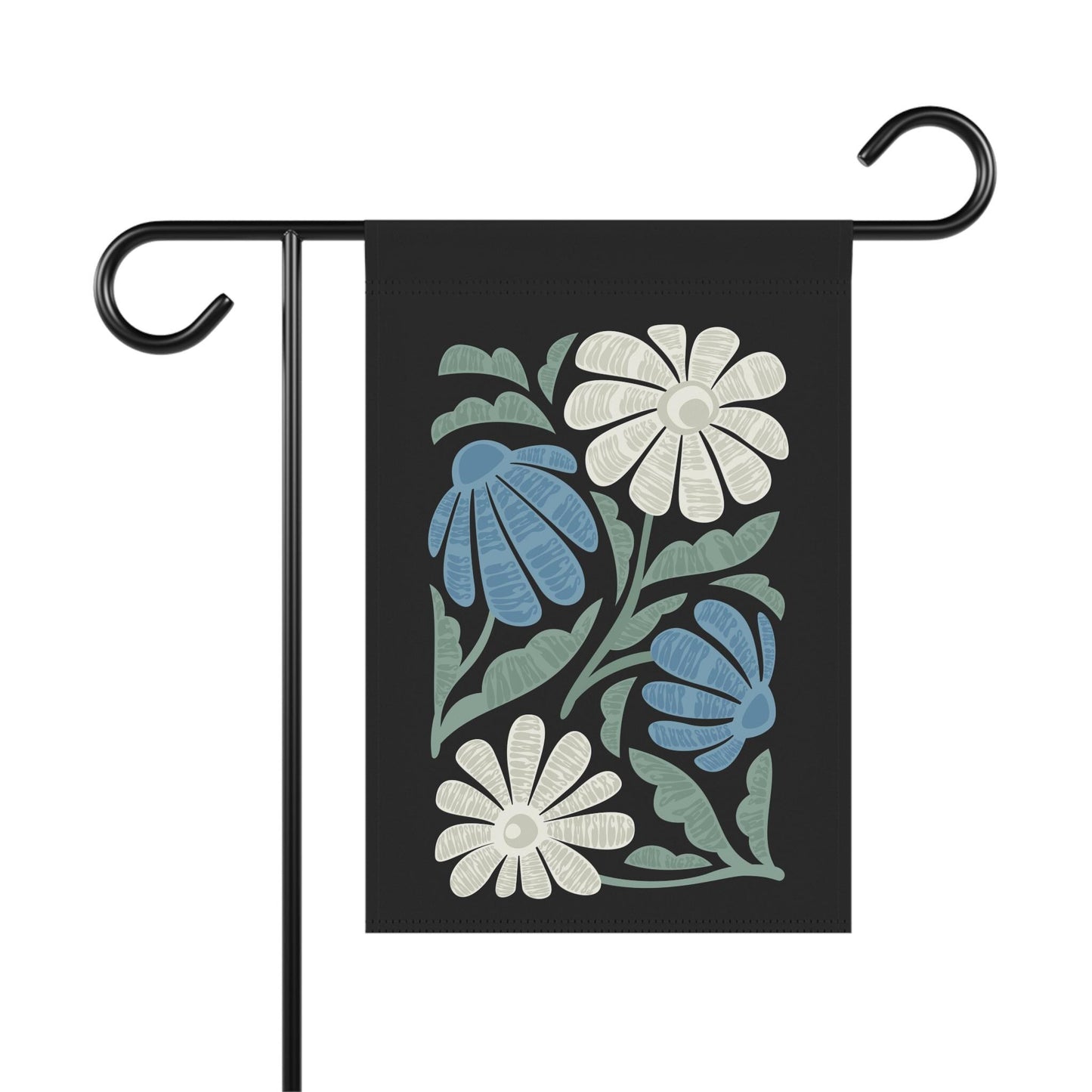 Trump Sucks Subtle Flower Design (Blue and Green) Yard Flag