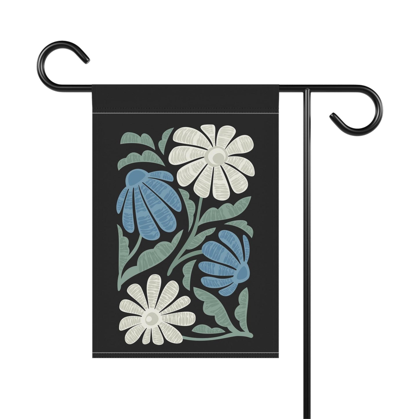 Trump Sucks Subtle Flower Design (Blue and Green) Yard Flag