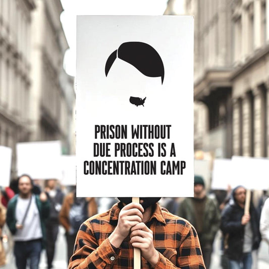 Prison Without Due Process Is A Concentration Camp Protest Sign