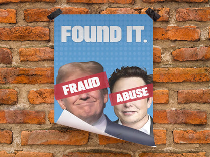 Fraud and Abuse Foam Board Protest Sign, Anti-Trump Resistance, Political Activist Poster, Rally Banner, Protest Poster