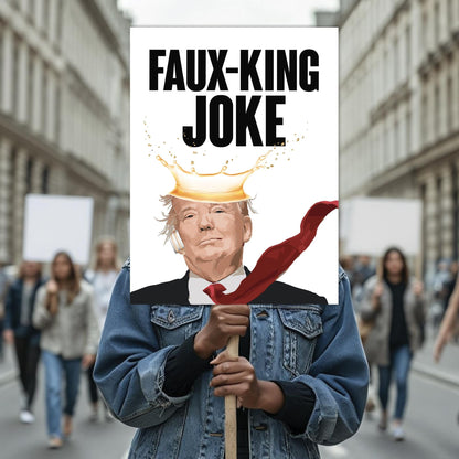 Faux-King Joke Poster or Foam Board Protest Poster