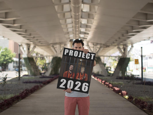 Project 2026, Foam Board Protest Sign, Anti-Trump Resistance, Anti-Elon, Political Activist Poster, Protest Poster