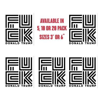 Pack of 5 Fuck Donald Trump, Anti Trump Sticker, Nope To Fascism, Political Activist vinyl sticker, funny sticker