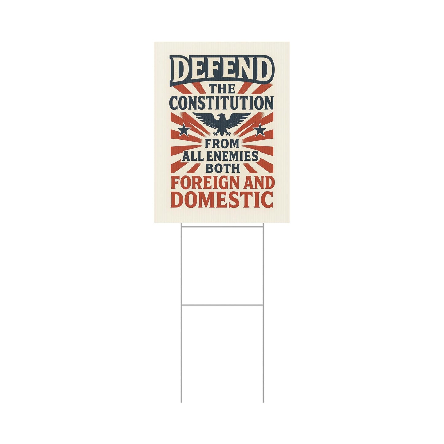 Defend The Constitution Durable Protest Sign Yard Sign, Anti-Trump Resistance, Political Activist Yard Sign, Resist Sign