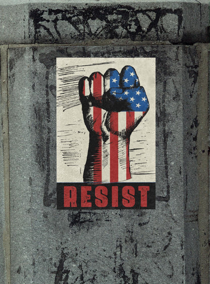 USA Resist Board Protest Sign, Anti Trump Resistance, No To Fascism, Political Activist Poster, Protest Poster