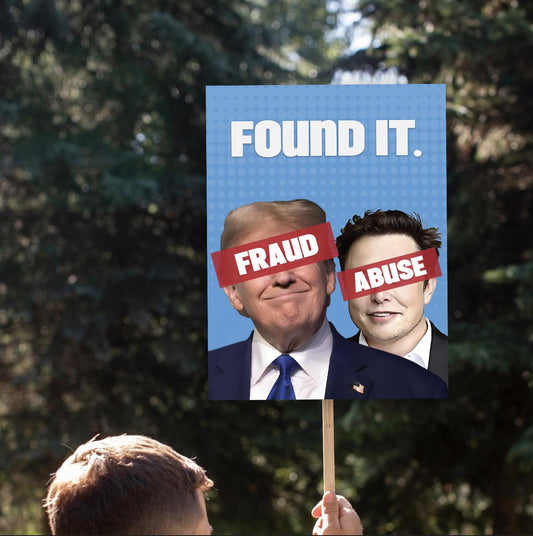 Fraud and Abuse Foam Board Protest Sign, Anti-Trump Resistance, Political Activist Poster, Rally Banner, Protest Poster