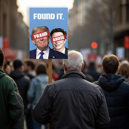 Fraud and Abuse Foam Board Protest Sign, Anti-Trump Resistance, Political Activist Poster, Rally Banner, Protest Poster