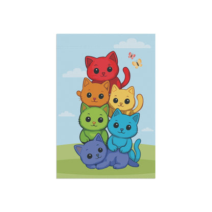 Rainbow Pride Cat Yard Flag