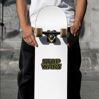 STOP WARS Sticker - Star Wars Font Anti-War Decal - Political Protest Vinyl Sticker - Peace Activist Gift - Laptop, Water Bottle, Car