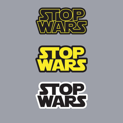 STOP WARS Sticker - Star Wars Font Anti-War Decal - Political Protest Vinyl Sticker - Peace Activist Gift - Laptop, Water Bottle, Car