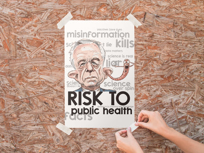 RFK Jr. Protest Poster, Risk to Public Health Print, Anti-Misinformation Science Poster, Pro Vaccine Protest Sign, Political Satire Poster