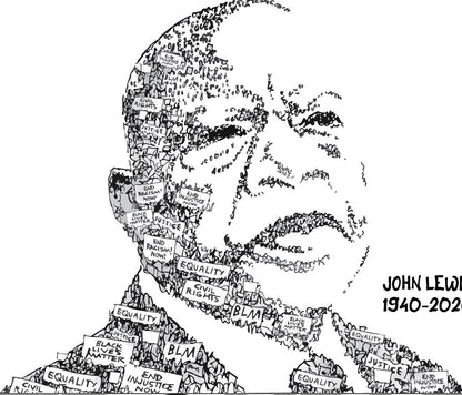 John Lewis “Good Trouble Lives On Poster, Civil Rights Quote Wall Art,Protest Poster, Black History Artwork  July 17 Good Trouble Day