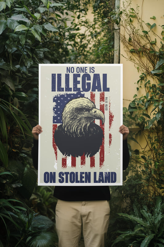 Stolen Land Foam Board Protest Sign, Anti-Trump Resistance, Resist, Political Activist Poster, Protest Poster