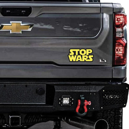 STOP WARS Sticker - Star Wars Font Anti-War Decal - Political Protest Vinyl Sticker - Peace Activist Gift - Laptop, Water Bottle, Car