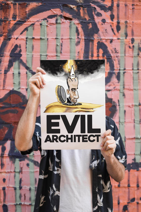 Stephen Miller Evil Architect Poster,Anti Trump Protest Art, Political Satire Wall Decor, White Supremacy Resistance Poster