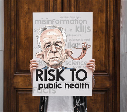 RFK Jr. Protest Poster, Risk to Public Health Print, Anti-Misinformation Science Poster, Pro Vaccine Protest Sign, Political Satire Poster