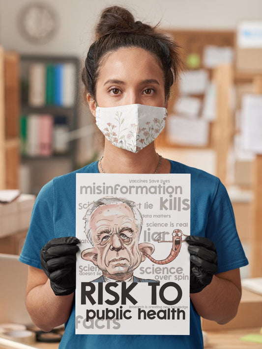 RFK Jr. Protest Poster, Risk to Public Health Print, Anti-Misinformation Science Poster, Pro Vaccine Protest Sign, Political Satire Poster