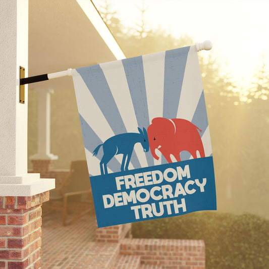 Freedom Democracy Truth Yard Flag in 2 sizes