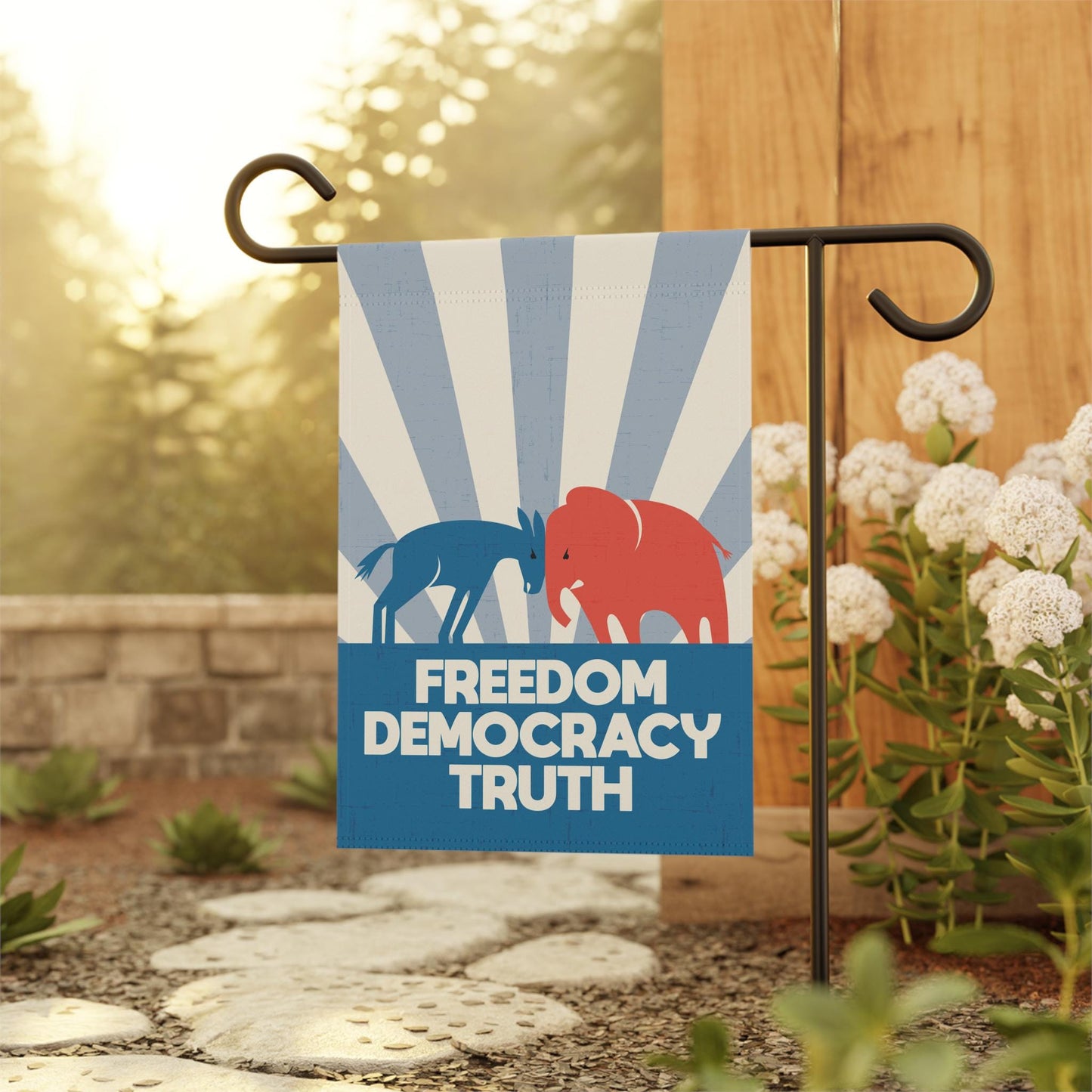 Freedom Democracy Truth Yard Flag in 2 sizes