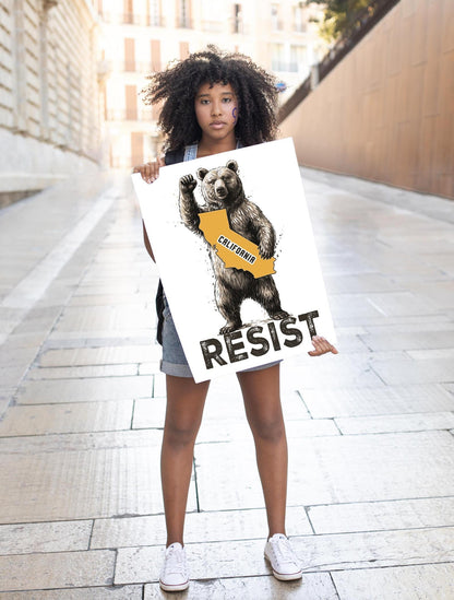 CALIFORNIA RESIST Poster  Protest Art for Defenders of Liberty | Anti-ICE | Anti-Trump | Civil Rights Movement Decor
