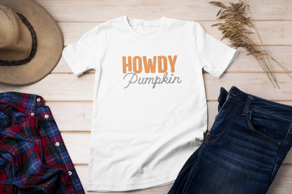 Howdy Pumpkin Shirt, Fall Graphic Tee, Rope Font Pumpkin Shirt, Country Western Autumn Shirt, Cute Southern Fall T-Shirt